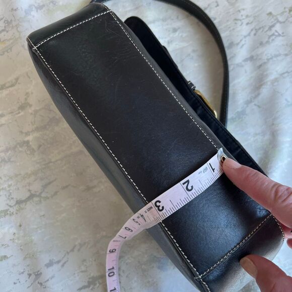 Mila Paoli Leather buckle shoulder bag Y2K 90s - Picture 11 of 14